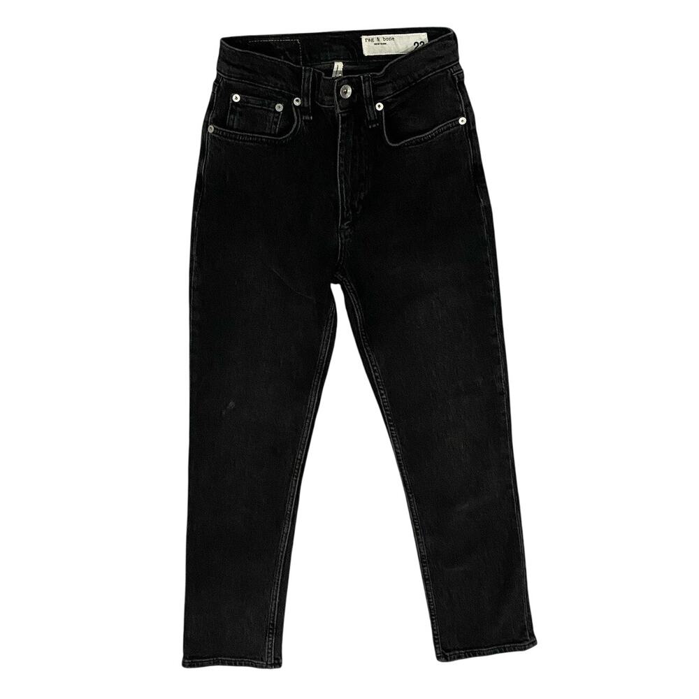 rag & bone Black Ankle Crop Jeans